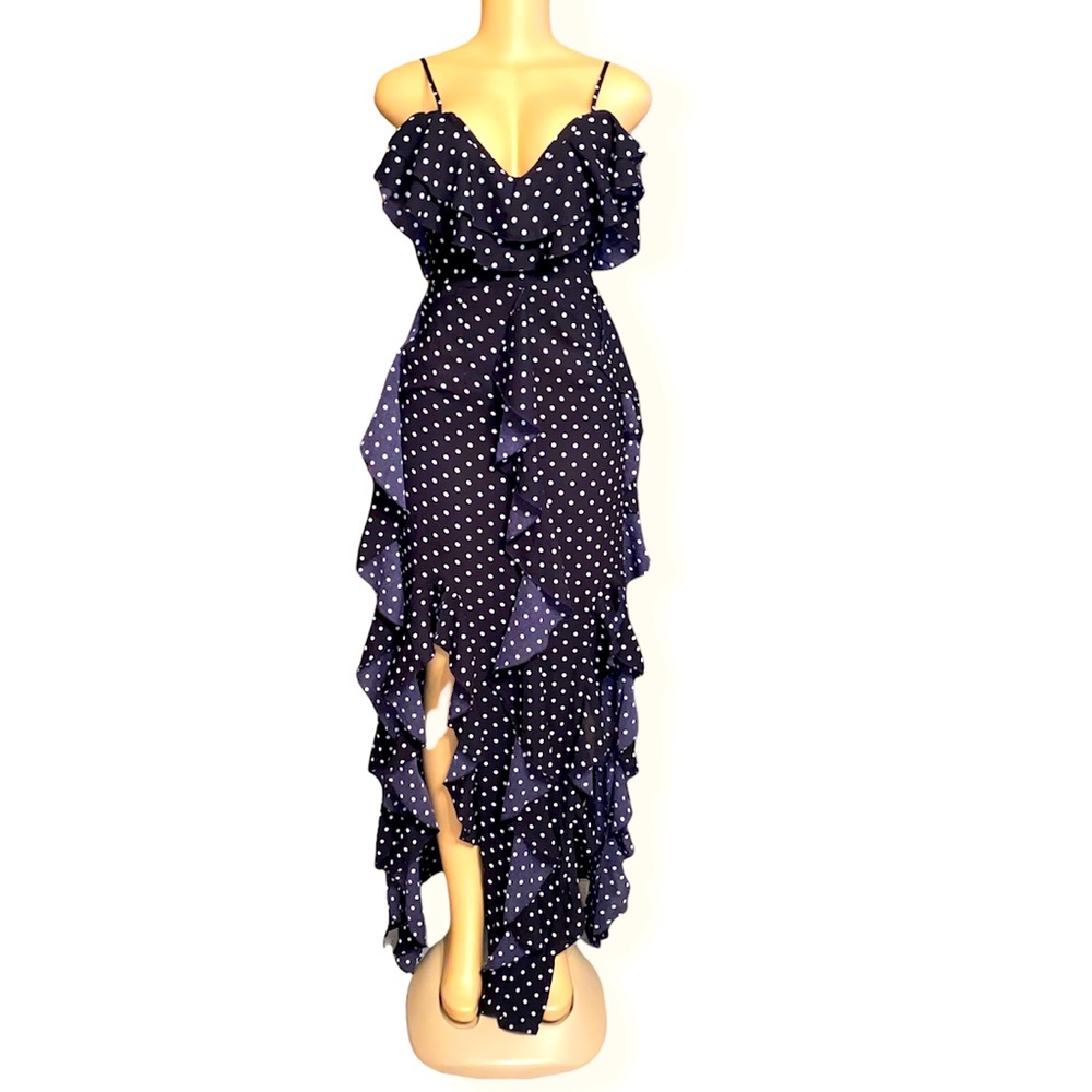 pretty little thing flowy dress PrettyLittleThing | Dresses | Black Polka Dot Size 2 YGroup_TshirtDress